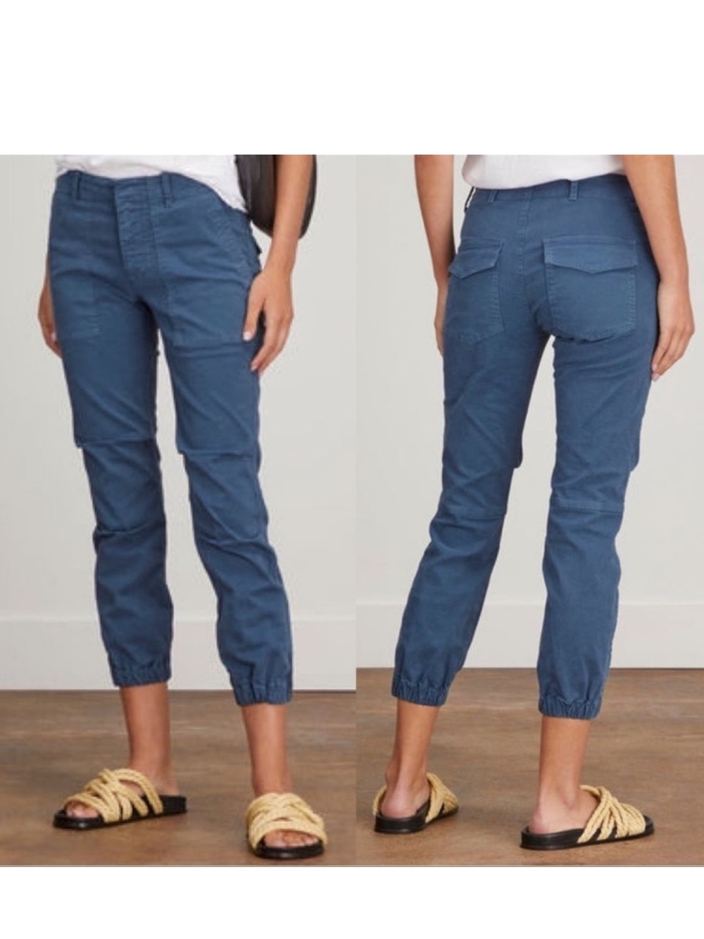 Nili Lotan French Cropped Military
Pant in Blue Size 6